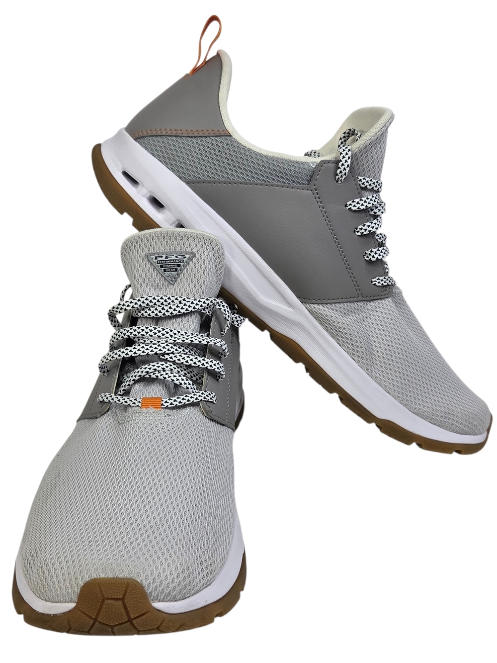 Columbia Men's Grey Mesh Athletic Shoes with Gum Outsole